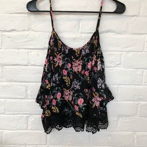 Cute Floral Off the Shoulder Top
